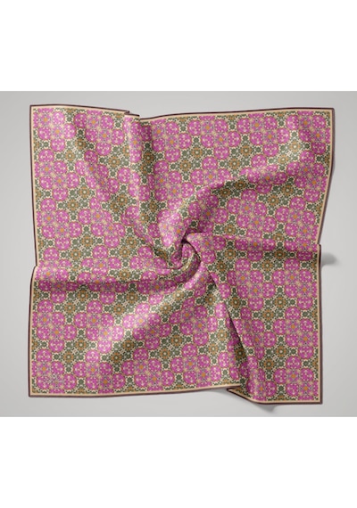 Silk Home Soft Eşarp 73093-28 Pembe, Yeşil, Turuncu, Taş