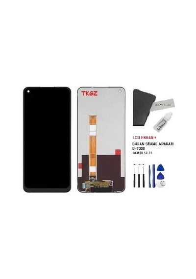 Tkgz - Oppo A53 İle Uyumlu Lcd Ekran Dokunmatik Servıce Pack Lcd +b-7000 + Tamir Kiti