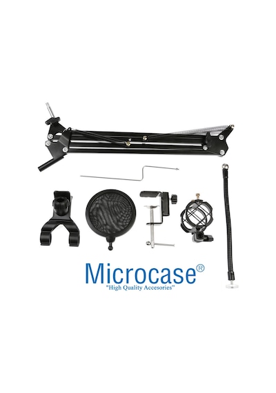 3In1 Hareketli Mikrofon Standı Pop Filtre Telefon Tutucu Al2552
