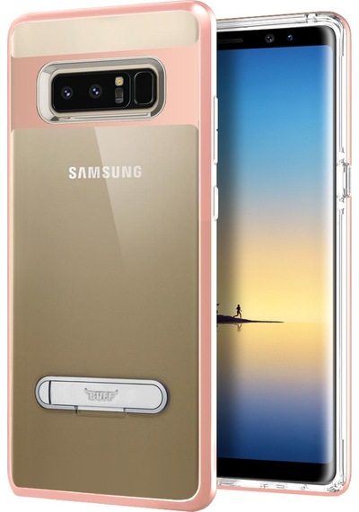 Buff Galaxy Note 8 İle Uyumlu Air Bumper Kılıf Rose Gold