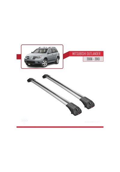 Mitsubishi Outlander 2006-2013 Arası İle Uyumlu Ace-1 Ara Atkı Tavan Barı Gri