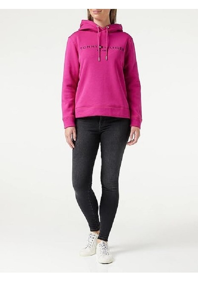 Tommy Hilfiger Bayan Kapşonlu Sweatshirt Fuşya