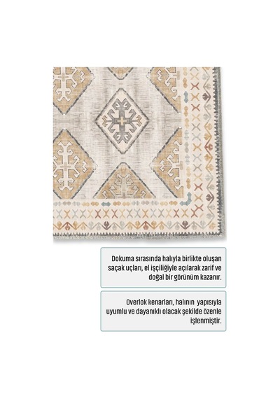 Dekoratif Halı Kaymaz Taban Leke Tutmaz Yıkanabilir Kilim Özel Ölçü Salon Halısı 3048 Çok Renkli