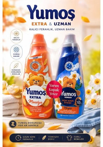 Konsantre Çamaşır Yumuşatıcısı 2 Li Avantaj Paket Manolya 1440 Ml + Açık Hava Etkisi Nergis 1200 Ml 110 Yıkama Diğer Konsantre Çamaşır Yumuşatıcısı 2 Li Avantaj Paket Manolya 1440 Ml + Açık Hava Etkisi Nergis 1200 Ml 110 Yıkama Diğer