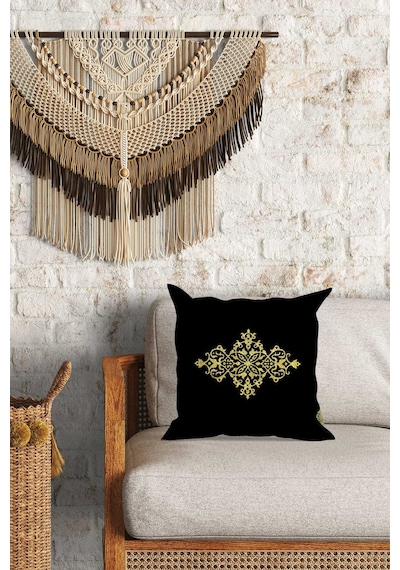 Motif Desenli Çift Yön Dijital Baskılı Dekoratif Kırlent Kılıfı Yastık Kılıfı 39x39cm Çok Renkli