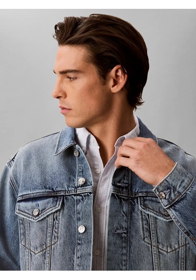 Calvin Klein Andrew Classıc Truck, We9 Mavi Erkek Kot Ceket