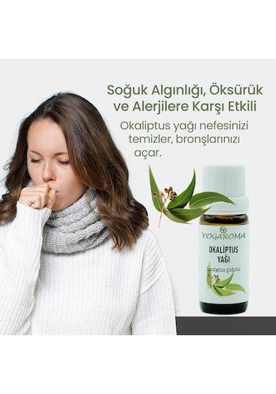 Npo Yogaroma Ferahlatıcı Aromaterapi 10ml Saf Ve Doğal Okaliptus Uçucu Yağ 10 ML