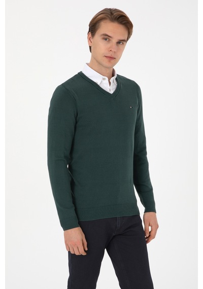 U.s. Polo Assn. Erkek Koyu Yeşil Kazak /triko 50313668-vr079 Koyu Yesıl