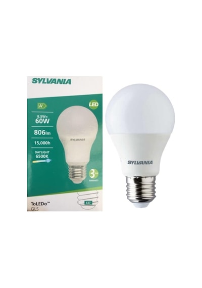 Sylvania 10 Adet 8,5w Led Ampul E27 Beyaz Işık 6500 Kelvin