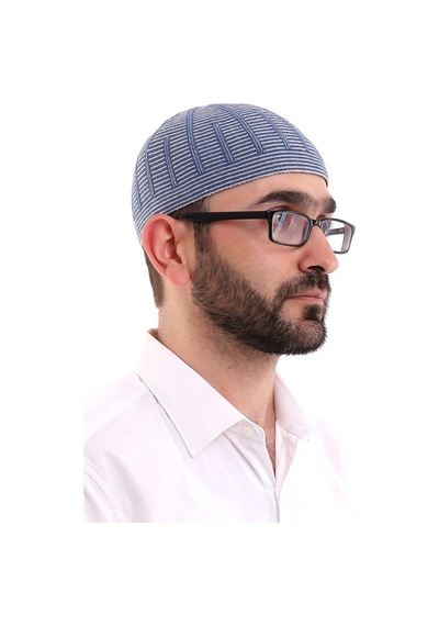 Kışlık Yün Takke - Mavi (554322593)