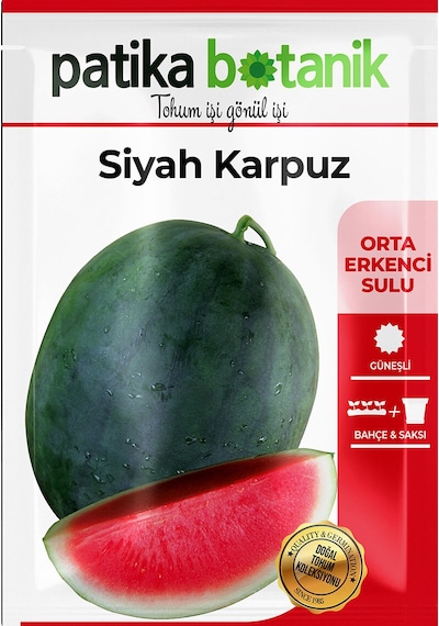 25 Adet Yerli Ata Siyah/kara Karpuz Tohumu
