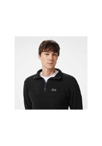 Helly Hansen Mount Erkek Siyah Yarım Fermuarlı Polar