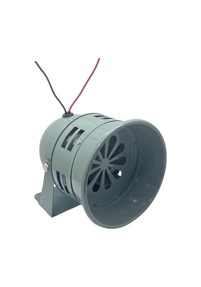 24v Motorlu Siren Metal Büyük Tip 400 Hz Gri 130 160 Mm