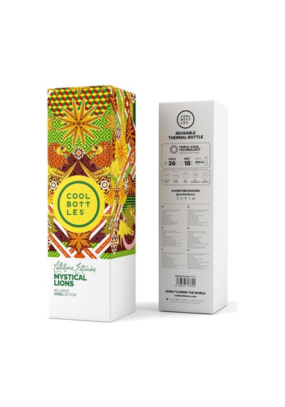 Cool Bottles The Bolttle Mystical Lions Termos Matara 500 Ml Çok Renkli