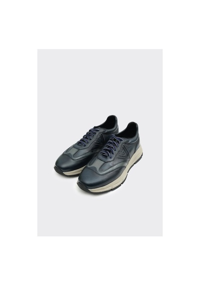 Derinet Hakiki Deri Bağcıklı Erkek Sneaker Laci Laci