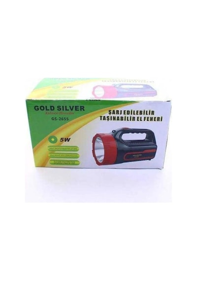 Gold Sılver Gs-2655 5watt Şarjlı Avcı Projektörü El Feneri