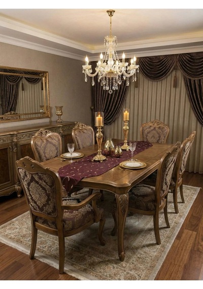 Finezza Nakışlı Runner Bordo Vişne Rengi 40x140 Cm 760 Çok Renkli