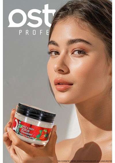 Ostwint Çilek Özlü Yüz ve Vücut Peeling 300 ML
