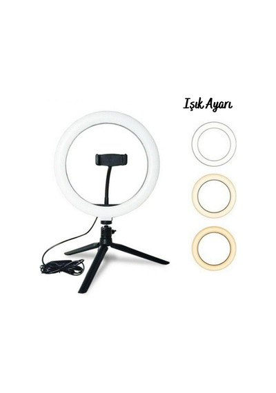 Sylar 8inç 20cm Selfie Stüdyo Video Fotoğraf Ring Light Tripod Led Halk Diğer
