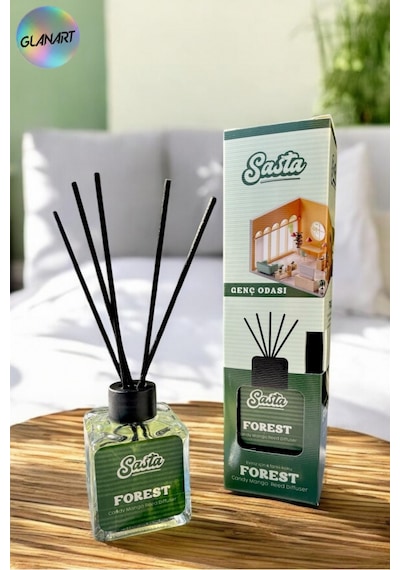 Sasta 100 Ml Saten Çubuklu Bambu Ortam Kokusu Genç Odası Forest Sedir