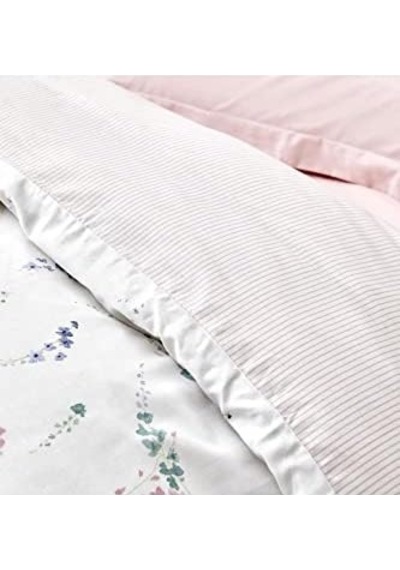 Home Dalila Pembe %100 Pamuk Çift Kişilik Nevresim Takımı 0
