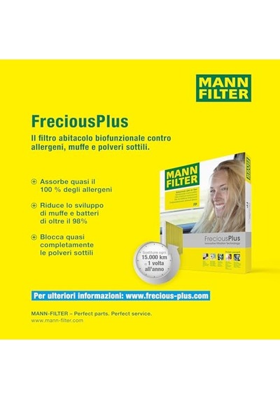 Mann-fılter Fp 26 009 Freciousplus Anti-alerjen Kabin Filtresi Vw Group