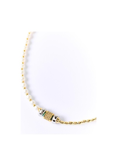 Jimmy Key Beyaz Boncuk Detaylı Zarif İnci Kolye 6sw429008100