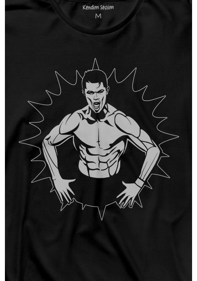 Cr7 Cristiano Ronaldo Kaslı Vücut Manchester United Uzun Kollu Tişört Baskılı T-shirt 001