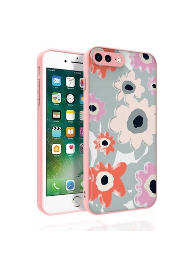 Apple Uyumlu iPhone Se 2022 Kılıf Desenli Kamera Korumalı Parlak Zore Nora Kapak NO5