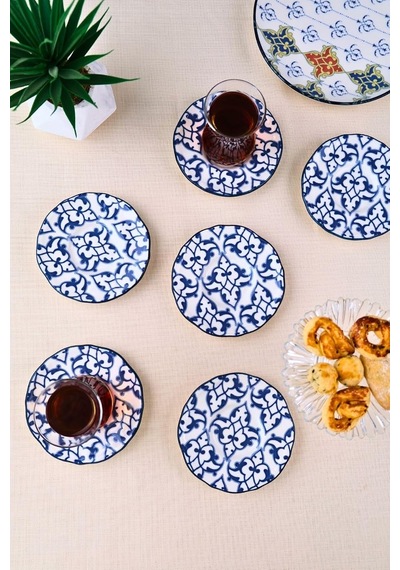 Tabakevi Tabak Evi Porselen Mia Çay Tabak Takımı 12cm 6 Parça Fly6çtprs1210