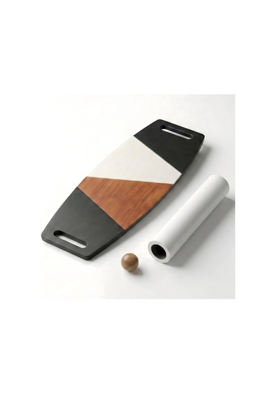 Renkli Denge Tahtası Balance Roller Board Çift Fonksiyonlu Sörf Eğitim Tahtası Kaykay Eğitim Tahtası 73 X 31 Cm Çok Renkli