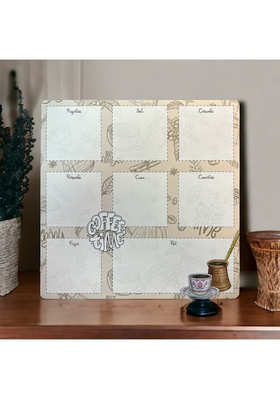 19.5x19.5cm 52 Yaprak Haftalık Planner - Coffee Time Diğer