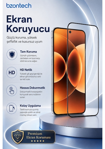 Xiaomi 17 Pro Uyumlu Anti Statik Ekran Koruyucu Toz Tutmayan Kırılmaz Cam