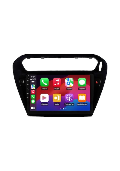 Citroen C-elysee Android Siyah Multimedya 2012-2024 Carplay Android Auto Navigasyon 8gb Ram 128gb 9"
