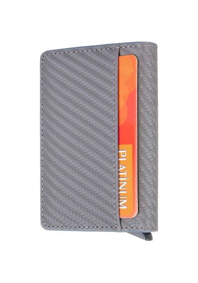 Walsmart Book Carbon Akıllı Mekanizmalı Deri Cüzdan Gri
