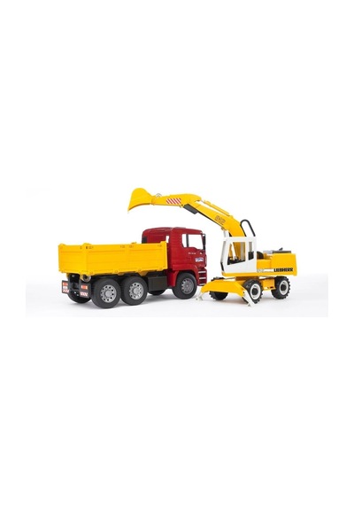 Man Damperli Kamyon Ve Liebherr Enessiworldkavatör