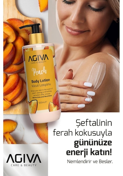 Şeftali Agiva Care & Beauty Yoğun Nemlendirici Ve Besleyici Vücut Losyonu 500 Ml
