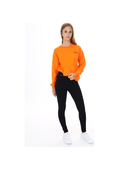 Toontoy Kids Toontoy Kız Çocuk 2'li Takım Baskılı Bisiklet Yaka Düşük Omuz Cepli Sweatshirt & Basic Düz Tayt Turuncu Toontoy Kids Toontoy Kız Çocuk 2'li Takım Baskılı Bisiklet Yaka Düşük Omuz Cepli Sweatshirt & Basic Düz Tayt Turuncu