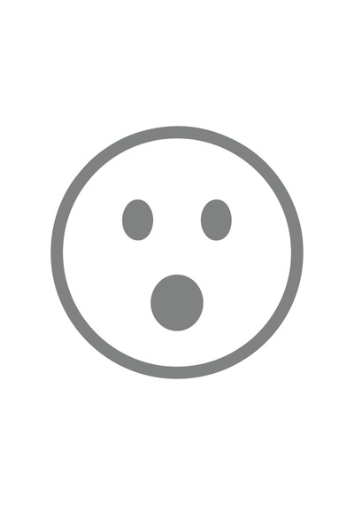 Şaşıran Emoji Araba Sticker 17x17 Cm Gri