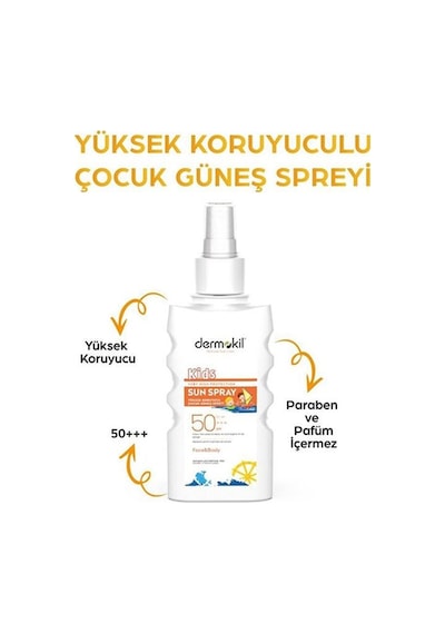 Dermokil Yüksek Koruyucu Çocuk Güneş Spreyi SPF50+ 2 x 200 ML