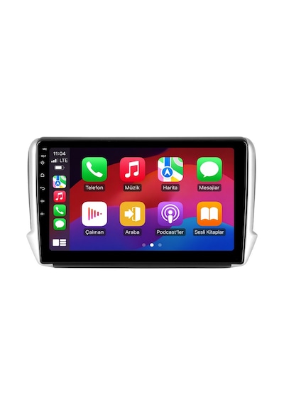 Peugeot 2008 Android Multimedya 2013-2019 Carplay Android Auto Navigasyon Kameralı 4gb Ram 32gb 10"