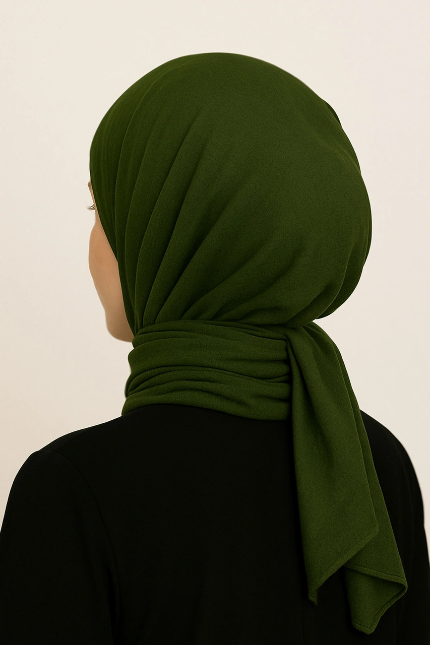 Mim Eşarp Pratik Çıtçıtlı Şal Haki