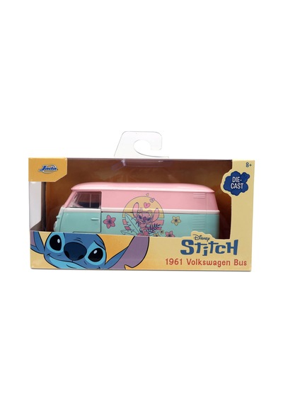 Jada 1:32 Disney Stitch Angel 1961 Volkswagen Bus Model Araba Çok Renkli