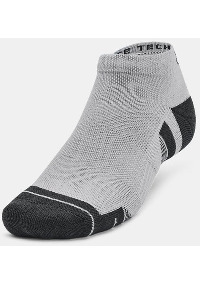 Under Armour Unisex UA Performance Tech 3’lü Paket Low Cut Çorap 1379504-011 Gri - Siyah