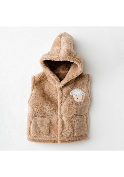 Andywawa Bebek Tinny's Sheep Peluş Yelek Bej Ac26163 Beige
