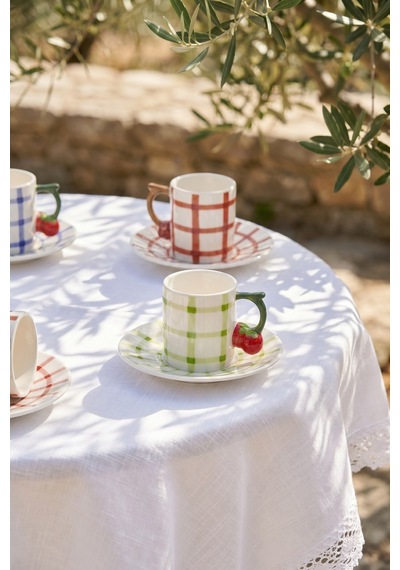 Fruit Garden 6 Kişilik Kahve Fincan Takımı - 90 Ml Renkli