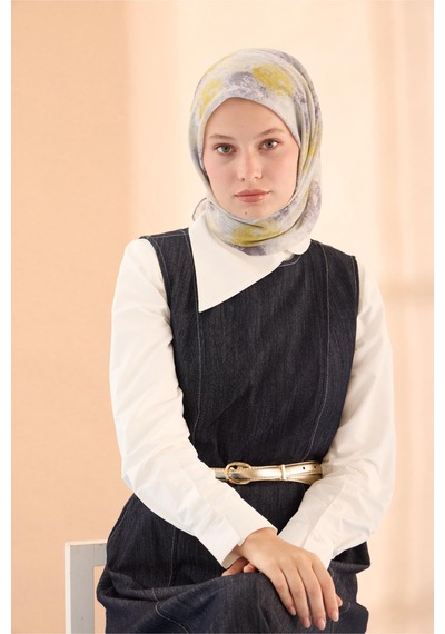 Silk Home Soft Eşarp 73095-10 Gümüş, Gri, Asit