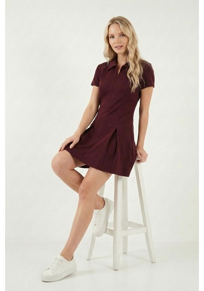Lela Bayan Elbise 5866659 Bordo Bordo