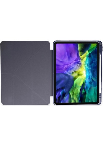 Mey İthalat Apple Uyumlu iPad Pro 11 2024 Kılıf Kalemlikli Mars Tablet Kılıfı - Lavender Arka Kapak