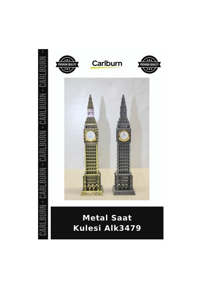 Özel Üretim Dekoratif Hediyelik Ev Aksesuarı Masaüstü Metal Saat Kulesi Alk3479 Çok Renkli